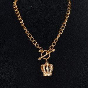 SOLD Juicy Couture Gold Crown Pendant Necklace